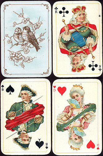 Игральные карты "Baroness Patience blue", 52 листа Германия, 1910 год № 163" Сохранность коробки удовлетворительная инфо 7710j.