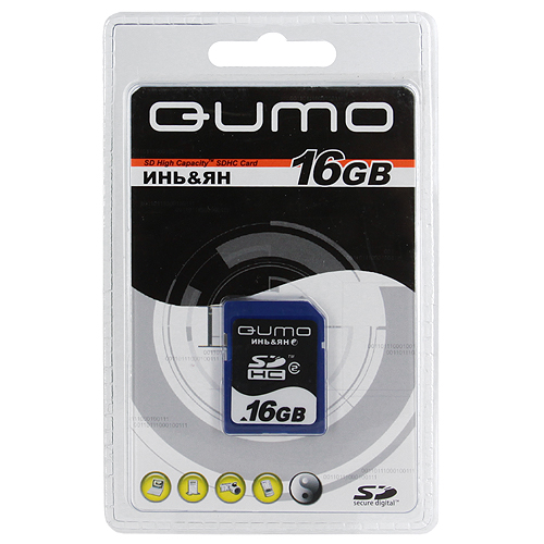 QUMO Yin&Yan SDHC Card 16GB, Class 2 устройством карт памяти данного объема инфо 10115k.
