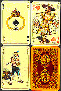 Игральные карты "Kaiserkarte", 55 листов Факсимиле с колоды королевской семьи Германии 1910 года Альтенбург,1975 год карты в оригинальной полиэтиленовой упаковке инфо 10128k.