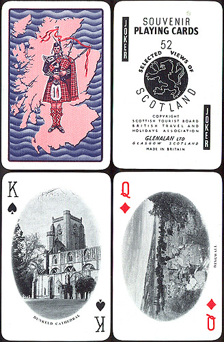 Игральные карты "Scotland souvenier", 54 листа Шотландия, 30-е годы XX века (под бридж) Сохранность очень хорошая инфо 10130k.