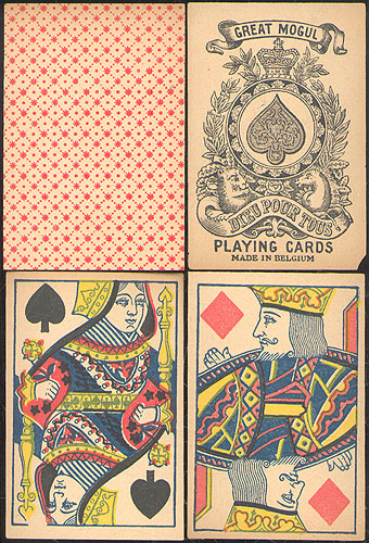 Игральные карты "Great Mogul", 32 листа Бумага Turnhout Van Genechten, Бельгия, 80 годы XIX века Дальний Восток Сохранность очень хорошая инфо 10145k.