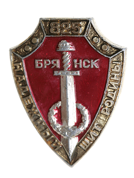 Значок "Брянск Надежный щит родины" Металл, эмаль СССР, 1971 год х 2,2 см Сохранность хорошая инфо 10319k.