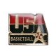 Знак "Баскетбол США" Металл Конец XX века х 2 см Сохранность хорошая инфо 10416k.