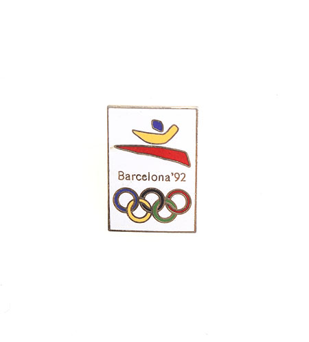 Значок "Олимпиада в Барселоне 1992 года" Металл, эмаль Тайвань, 1990-е гг хорошая Реверс - клеймо завода инфо 10591k.