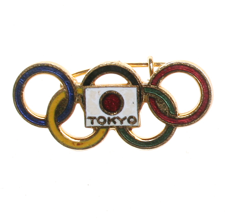 Значок олимпийский "Tokyo" Металл, эмаль 1964 год Олимпиаде 1964 года в Токио инфо 10605k.