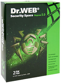 Dr Web Security Space 5 0 Лицензия на 2 года (для 2 ПК) Прикладная программа CD-ROM, 2009 г Издатель: Доктор Веб; Разработчик: Доктор Веб коробка RETAIL BOX Что делать, если программа не запускается? инфо 13539g.